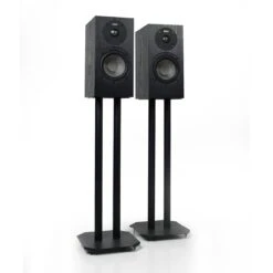 KLH Albany II Bookshelf Loudspeaker (pair) -High Quality Audio Store Albany II black oak on stands no grilles 1200