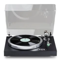 EAT C-Dur Turntable 8 EAT C-Dur Turntable -High Quality Audio Store C Dur Satin Black front JoNo5 Dustcover