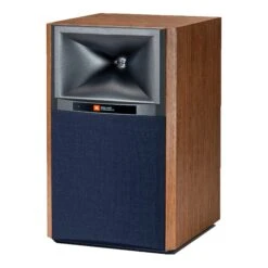JBL 4305P Powered Bookshelf Loudspeaker (pair) 16 JBL 4305P Powered Bookshelf Loudspeaker (pair) -High Quality Audio Store JBL4305P Secondary FrontAngled Walnut GrilleOn MPHiRez WEBBROWND12