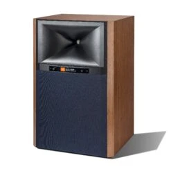 JBL 4329P Studio Monitor Powered Loudspeaker System -High Quality Audio Store JBL4329P Primary AngledLeft Walnut GrilleOn HiRez