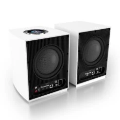 Cabasse Rialto Powered Wireless Bookshelf Hi-fi System (pair) -High Quality Audio Store RIALTO WHITE PERSPECTIVE BACK