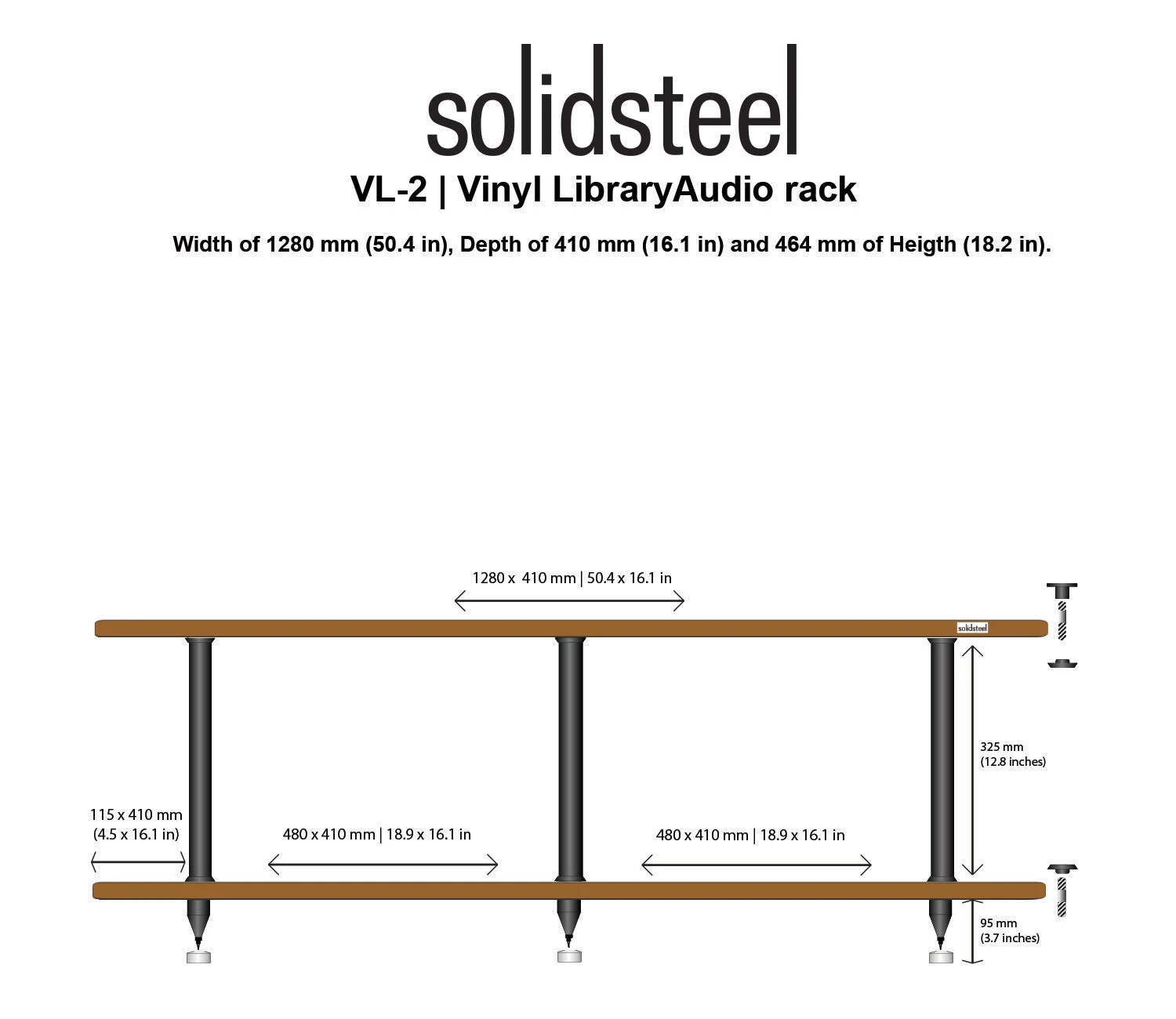 Solidsteel VL Series Modular Vinyl Library Audio Rack 10 Solidsteel VL Series Modular Vinyl Library Audio Rack - Image 8