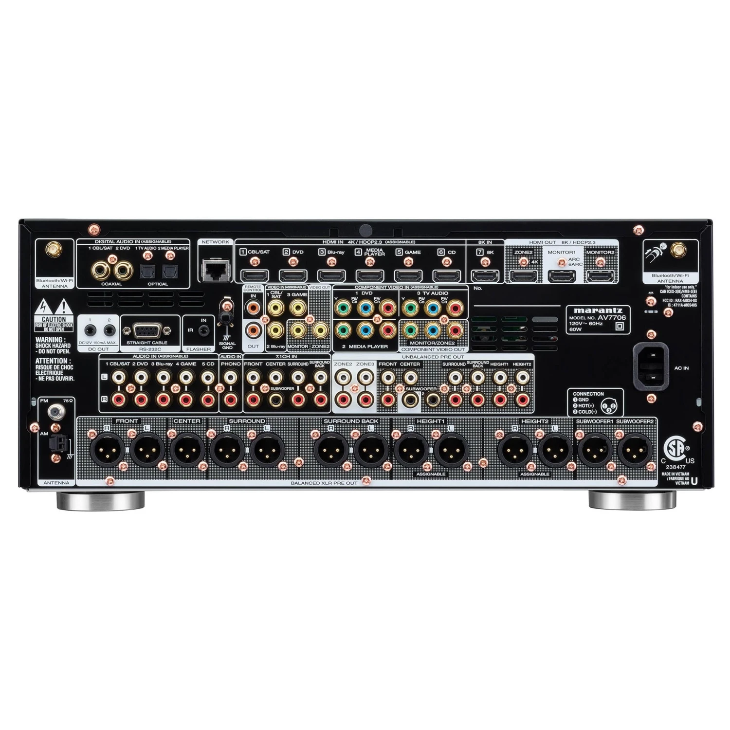 Marantz AV7706 11.2 Channel Surround Preamplifier / Processor 6 Marantz AV7706 11.2 Channel Surround Preamplifier / Processor - Image 4