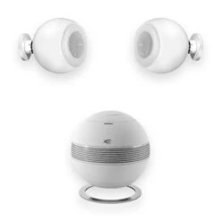 Cabasse Riga 2 + Pearl Sub System 15 Cabasse Riga 2 + Pearl Sub System -High Quality Audio Store riga 2 pearl sub bundle white wall white sub